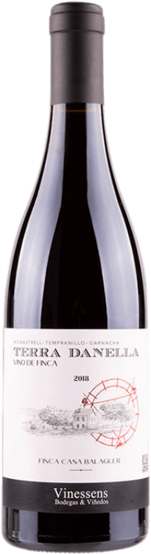 Free Shipping | Red wine Vinessens Terra Danella Aged D.O. Alicante Valencian Community Spain Tempranillo, Grenache, Monastrell 75 cl