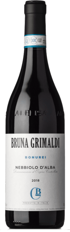 16,95 € | Красное вино Bruna Grimaldi Bonurei D.O.C. Nebbiolo d'Alba Пьемонте Италия Nebbiolo 75 cl