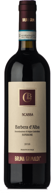 19,95 € Free Shipping | Red wine Bruna Grimaldi Scassa Superiore D.O.C. Barbera d'Alba Piemonte Italy Barbera Bottle 75 cl