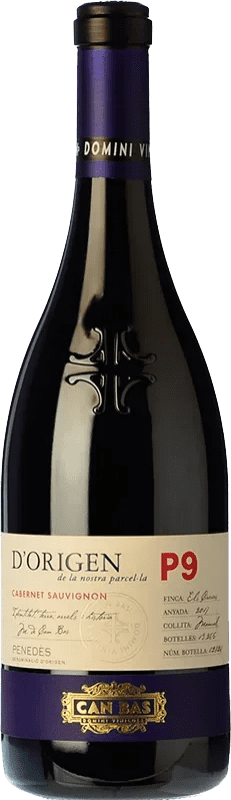 16,95 € Free Shipping | Red wine Can Bas d’Origen P9 Roble D.O. Penedès Catalonia Spain Cabernet Sauvignon Bottle 75 cl