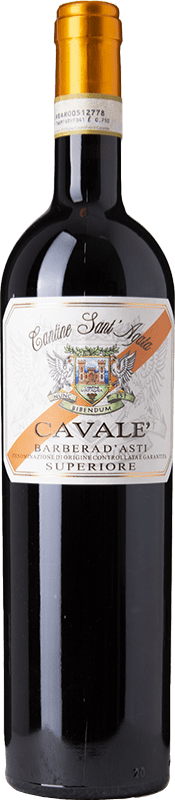 Free Shipping | Red wine Sant'Agata Cavalè Superiore D.O.C. Barbera d'Asti Piemonte Italy Barbera 75 cl