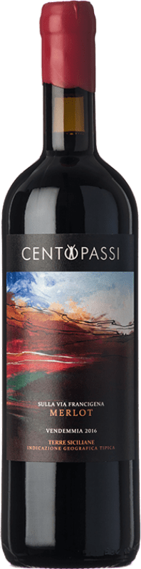 免费送货 | 红酒 Centopassi Sulla Via Francigena I.G.T. Terre Siciliane 西西里岛 意大利 Merlot 75 cl