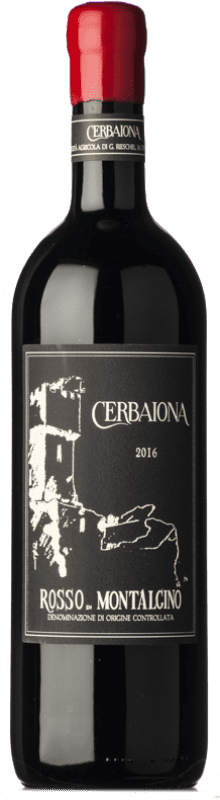 Free Shipping | Red wine Cerbaiona D.O.C. Rosso di Montalcino Tuscany Italy Sangiovese 75 cl