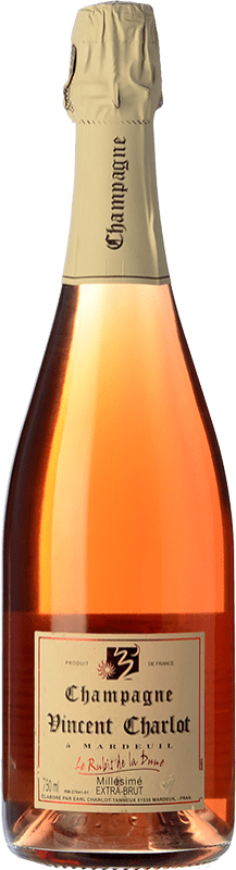 免费送货 | 玫瑰气泡酒 Charlot-Tanneux Rubis de la Dune Rosé 额外的香味 A.O.C. Champagne 香槟酒 法国 Pinot Black, Pinot Meunier 75 cl