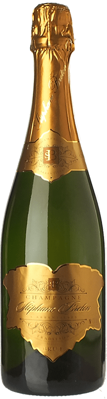 Kostenloser Versand | Weißer Sekt Stéphane Breton Brut A.O.C. Champagne Champagner Frankreich Spätburgunder, Chardonnay 75 cl