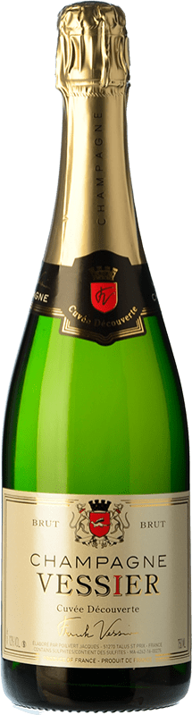 Kostenloser Versand | Weißer Sekt Vessier Cuvée Découverte Brut A.O.C. Champagne Champagner Frankreich Spätburgunder, Chardonnay, Pinot Meunier 75 cl