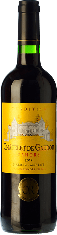 Free Shipping | Red wine Château de Gaudou Tradition Aged A.O.C. Cahors Piemonte France Merlot, Malbec, Tannat 75 cl