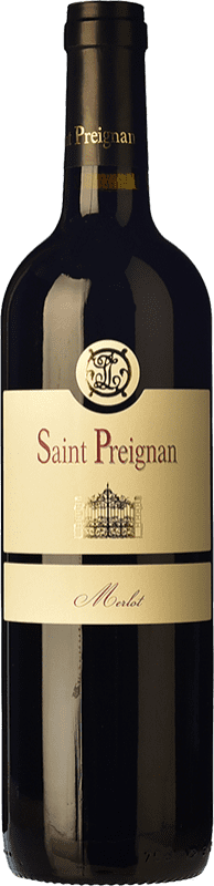 免费送货 | 红酒 Château de Saint-Preignan 年轻的 I.G.P. Vin de Pays d'Oc 朗格多克 法国 Merlot 75 cl