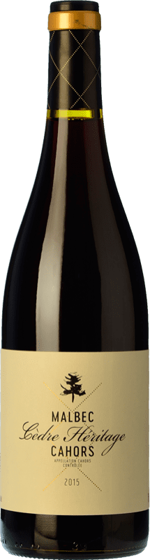 Free Shipping | Red wine Château du Cèdre Héritage Aged A.O.C. Cahors Piemonte France Merlot, Malbec 75 cl