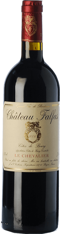 Free Shipping | Red wine Château Falfas Le Chevalier Aged A.O.C. Côtes de Bourg Bordeaux France Merlot, Cabernet Sauvignon, Cabernet Franc 75 cl