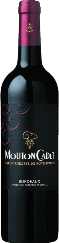 Envoi gratuit | Vin rouge Philippe de Rothschild Mouton Cadet Rouge Crianza A.O.C. Saint-Émilion Bordeaux France Merlot, Cabernet Sauvignon, Cabernet Franc 75 cl