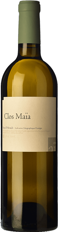 Бесплатная доставка | Белое вино Clos Maïa Blanc старения I.G.P. Vin de Pays de l'Hérault Лангедок Франция Roussanne, Grenache Grey, Chenin White 75 cl