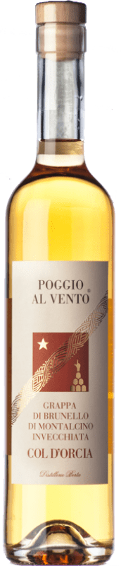 Envio grátis | Aguardente Grappa Col d'Orcia Brunello Poggio al Vento I.G.T. Grappa Toscana Tuscany Itália Garrafa Medium 50 cl