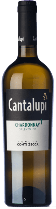 Бесплатная доставка | Белое вино Conti Zecca Cantalupi I.G.T. Salento Апулия Италия Chardonnay 75 cl