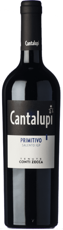 Free Shipping | Red wine Conti Zecca Cantalupi I.G.T. Salento Puglia Italy Primitivo 75 cl