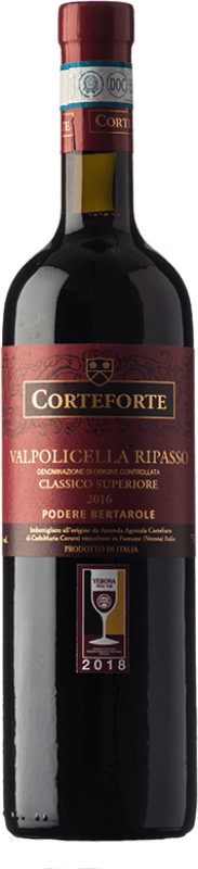 Envio grátis | Vinho tinto Corteforte Podere Bertarole D.O.C. Valpolicella Ripasso Vêneto Itália Corvina, Rondinella, Corvinone, Molinara 75 cl