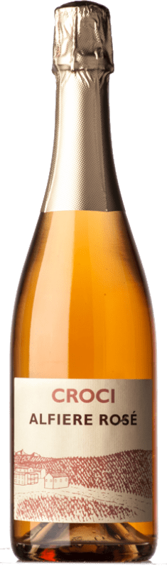 18,95 € | 玫瑰气泡酒 Croci Metodo Classico Pas Dosé Alfiere Rosé Brut Nature I.G.T. Emilia Romagna 艾米利亚 - 罗马涅 意大利 Bonarda, Malvasia Black, Barbera 75 cl