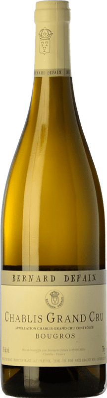 Free Shipping | White wine Bernard Defaix Bougros Aged A.O.C. Chablis Grand Cru Burgundy France Chardonnay 75 cl
