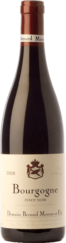 Free Shipping | Red wine Bernard Moreau Aged A.O.C. Bourgogne Burgundy France Pinot Black 75 cl
