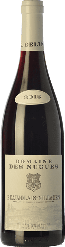 Free Shipping | Red wine Domaine des Nugues Rouge Young A.O.C. Beaujolais-Villages Beaujolais France Gamay 75 cl