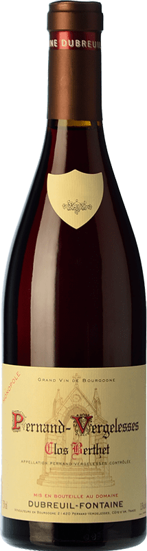 Free Shipping | Red wine Dubreuil-Fontaine Clos Berthet Young A.O.C. Pernand-Vergelesses Burgundy France Pinot Black 75 cl