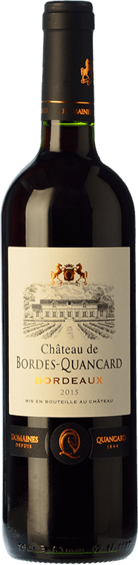 Free Shipping | Red wine Domaine Quancard Château de Bordes-Quancard Aged A.O.C. Bordeaux Bordeaux France Merlot, Cabernet Sauvignon, Cabernet Franc 75 cl