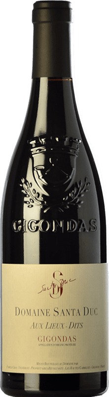 Free Shipping | Red wine Santa Duc Aux Lieux-Dits Aged A.O.C. Gigondas Rhône France Syrah, Grenache, Monastrell, Cinsault 75 cl