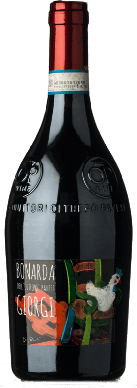 Kostenloser Versand | Roter Sekt Giorgi Bonarda Frizzante La Gallina D.O.C. Oltrepò Pavese Lombardei Italien Croatina 75 cl