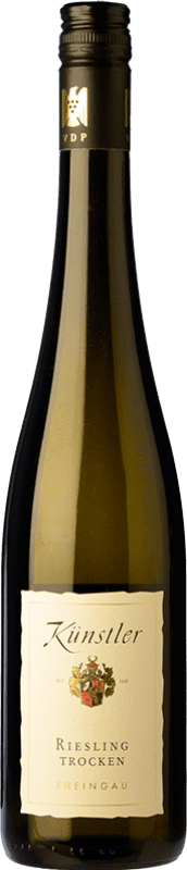 Бесплатная доставка | Белое вино Künstler сухой старения Q.b.A. Rheingau Германия Riesling 75 cl