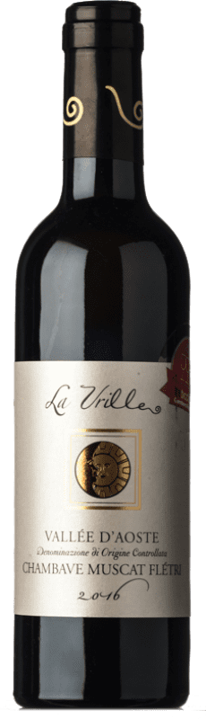 Free Shipping | Sweet wine La Vrille Chambave Muscat Flétri D.O.C. Valle d'Aosta Valle d'Aosta Italy Muscat White Half Bottle 37 cl