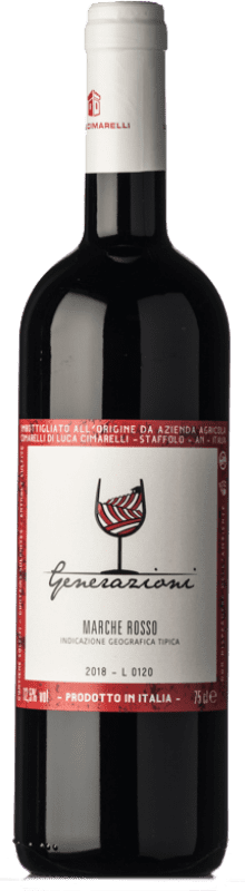 Бесплатная доставка | Красное вино Luca Cimarelli Generazioni Rosso I.G.T. Marche Marche Италия Sangiovese, Montepulciano 75 cl