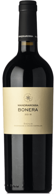 Бесплатная доставка | Красное вино Mandrarossa Bonera I.G.T. Terre Siciliane Сицилия Италия Cabernet Franc, Nero d'Avola 75 cl