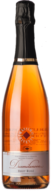 29,95 € Envio grátis | Espumante rosé Massimo Rivetti Metodo Classico Rosé Brut D.O.C. Piedmont