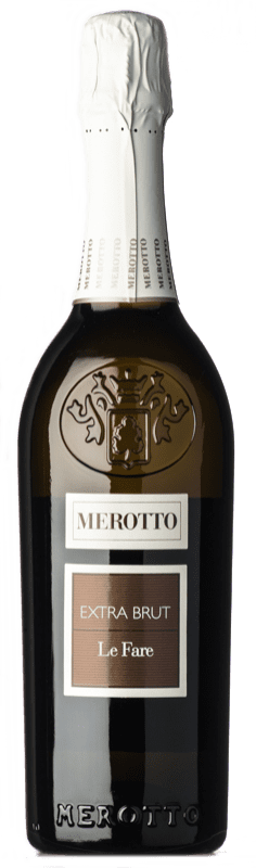 Free Shipping | White sparkling Merotto Le Fare Extra Brut I.G.T. Veneto Veneto Italy Glera 75 cl