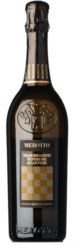 Free Shipping | White sparkling Merotto Dry D.O.C.G. Prosecco di Valdobbiadene Superiore di Cartizze Veneto Italy Glera 75 cl