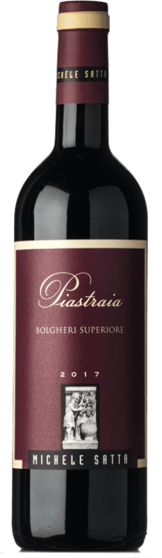 Free Shipping | Red wine Michele Satta Piastraia Superiore D.O.C. Bolgheri Tuscany Italy Merlot, Syrah, Cabernet Sauvignon, Sangiovese 75 cl