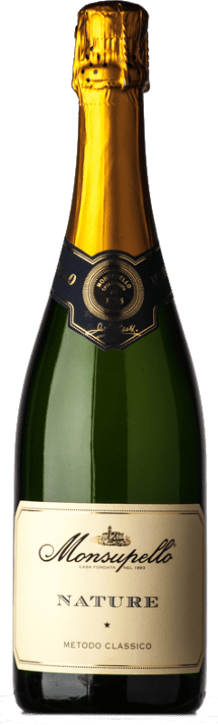 26,95 € | Белое игристое Monsupello Metodo Classico Pas Dosé Природа Брута I.G.T. Lombardia Ломбардии Италия Pinot Black 75 cl