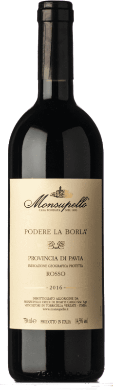 16,95 € | Красное вино Monsupello Rosso Podere La Borla I.G.T. Provincia di Pavia Ломбардии Италия Pinot Black, Barbera, Croatina 75 cl