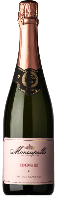 Envio grátis | Espumante rosé Monsupello Metodo Classico Rosé Brut I.G.T. Lombardia Lombardia Itália Pinot Preto 75 cl