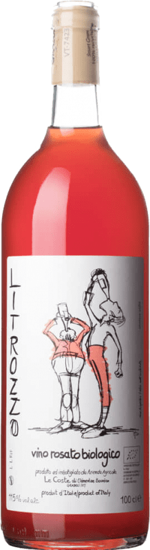 Kostenloser Versand | Rosé-Wein Le Coste Litrozzo Rosato I.G. Vino da Tavola Latium Italien Merlot, Sangiovese, Aleático, Procanico 1 L