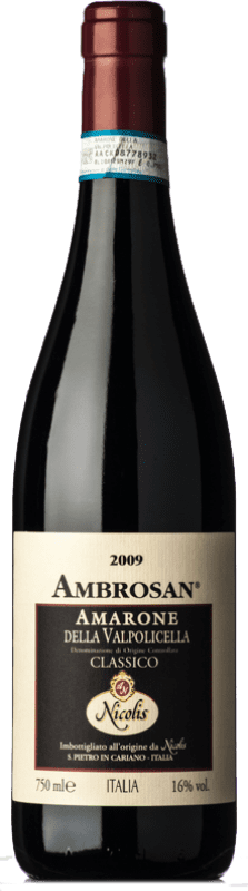 Spedizione Gratuita | Vino rosso Nicolis Classico Ambrosan D.O.C.G. Amarone della Valpolicella Veneto Italia Corvina, Rondinella, Croatina 75 cl