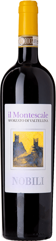 Spedizione Gratuita | Vino rosso Nobili Montescale D.O.C.G. Sforzato di Valtellina lombardia Italia Nebbiolo 75 cl