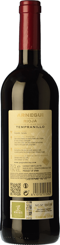6,95 € Envío gratis | Vino tinto Pagos del Rey Arnegui Joven D.O.Ca. Rioja La Rioja España Tempranillo Botella 75 cl