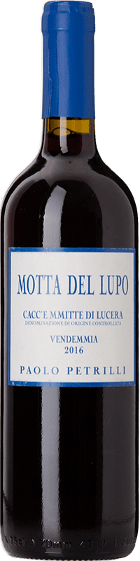 17,95 € | Красное вино Paolo Petrilli Motta del Lupo D.O.C. Cacc'e Mmitte di Lucera Апулия Италия Sangiovese, Nero di Troia, Bombino 75 cl