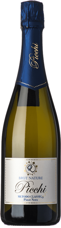 Free Shipping | White sparkling Picchi Método Clásico 36 Mesi Brut Nature D.O.C.G. Oltrepò Pavese Metodo Classico Lombardia Italy Pinot Black 75 cl