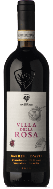 9,95 € Spedizione Gratuita | Vino rosso Pico Maccario Villa della Rosa D.O.C. Barbera d'Asti