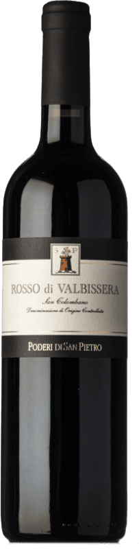 Бесплатная доставка | Красное вино San Pietro Rosso di Valbissera D.O.C. Colombano al Lambro - San Colombano Ломбардии Италия Barbera, Croatina, Rara 75 cl