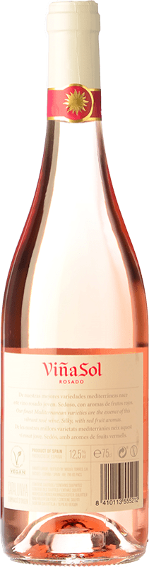 6,95 € | Rosé wine Torres Viña Sol Rosado D.O. Catalunya Catalonia Spain Grenache, Carignan Bottle 75 cl
