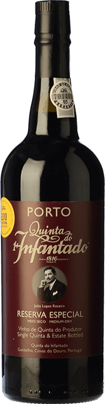 18,95 € | Крепленое вино Quinta do Infantado Especial Резерв I.G. Douro Дора Португалия Touriga Franca, Touriga Nacional, Tinta Roriz, Tinta Cão 75 cl