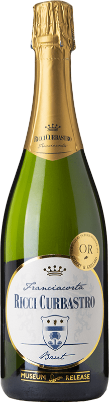 Free Shipping | White sparkling Ricci Curbastro Museum Brut D.O.C.G. Franciacorta Lombardia Italy Pinot Black, Chardonnay, Pinot White 75 cl